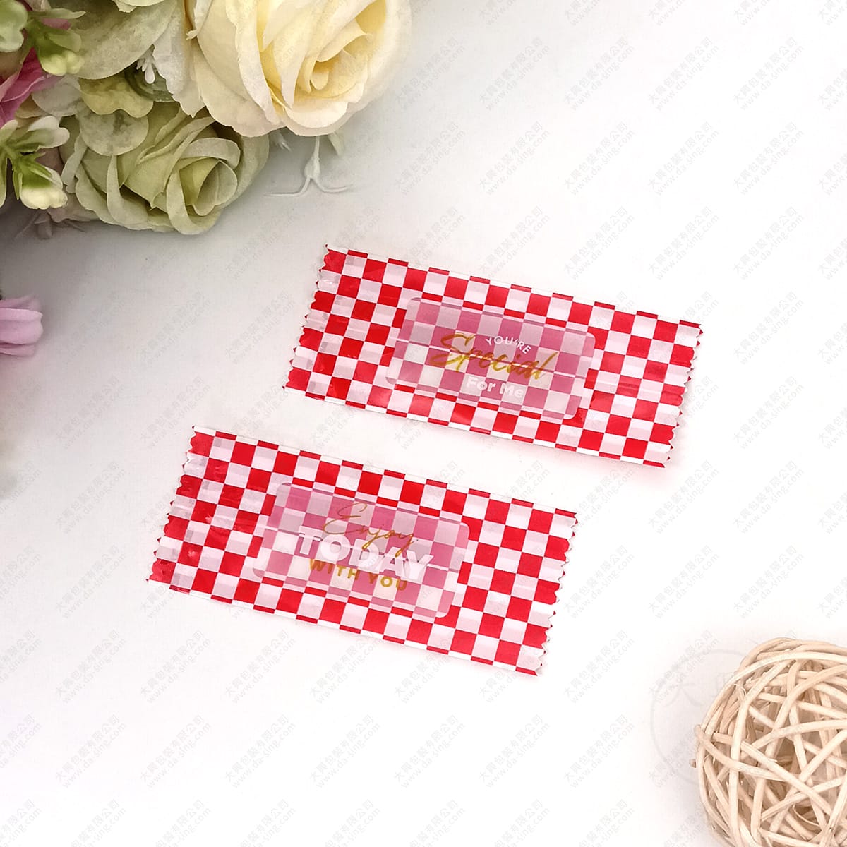 紅格子(2合1)糖果袋