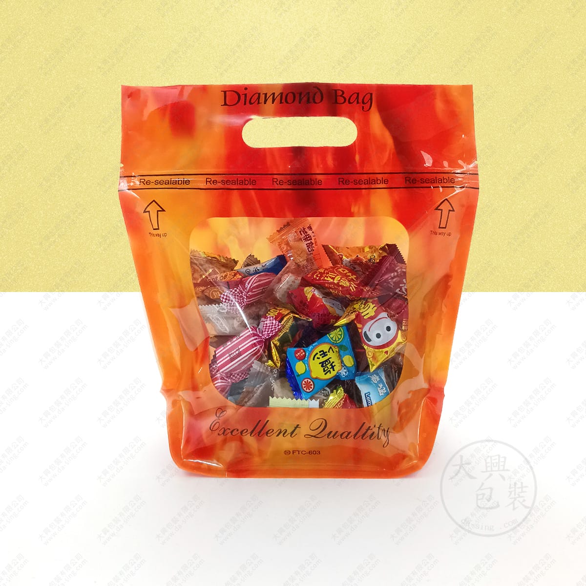 DS-603 鑽石型(小)手提夾鏈立袋