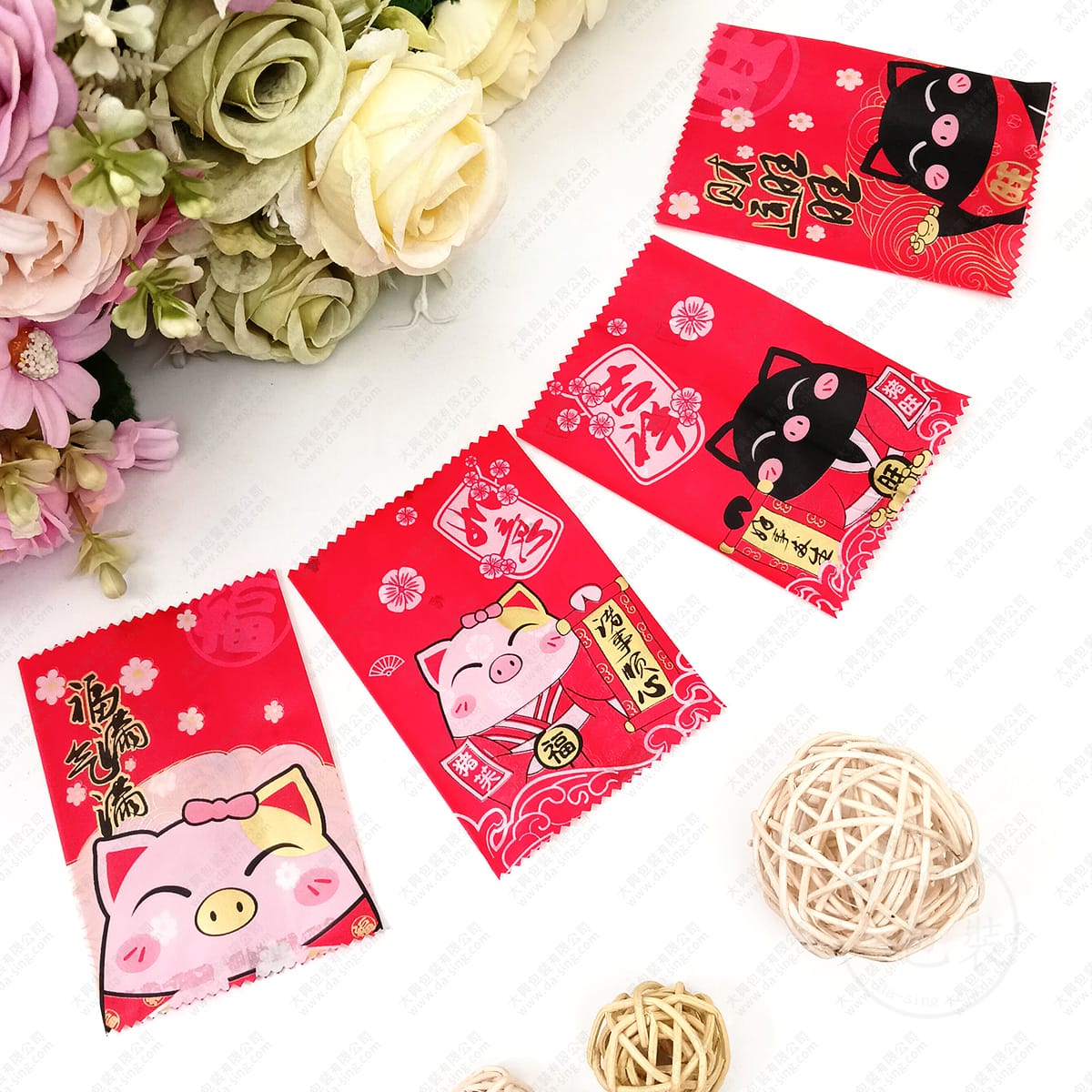 喜慶豬(4合1)餅乾袋