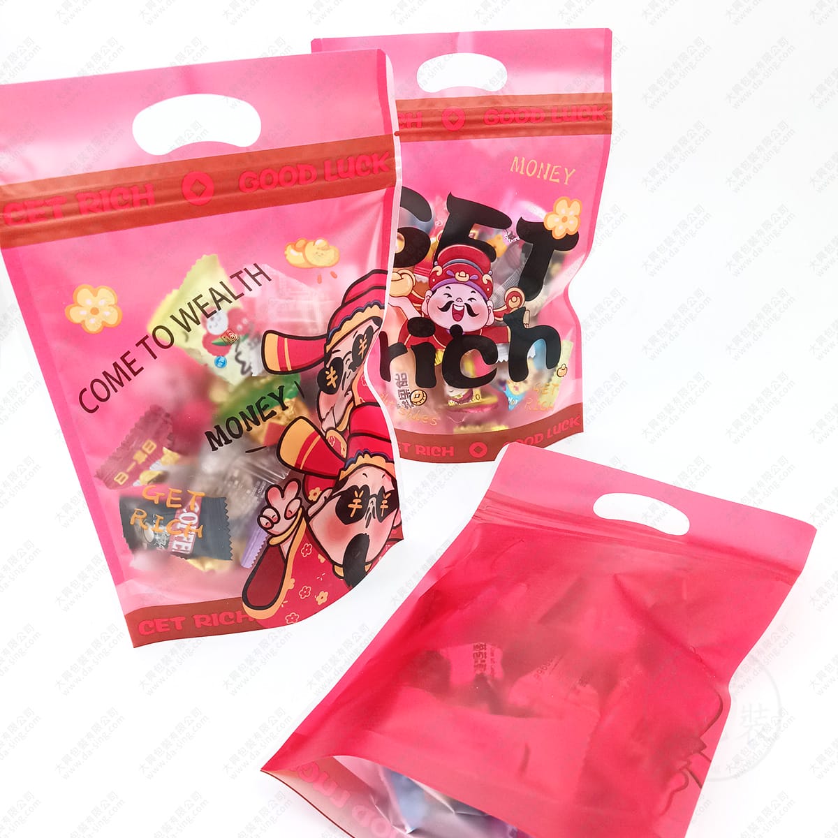 手提財神爺新版(3合1)夾鏈立袋