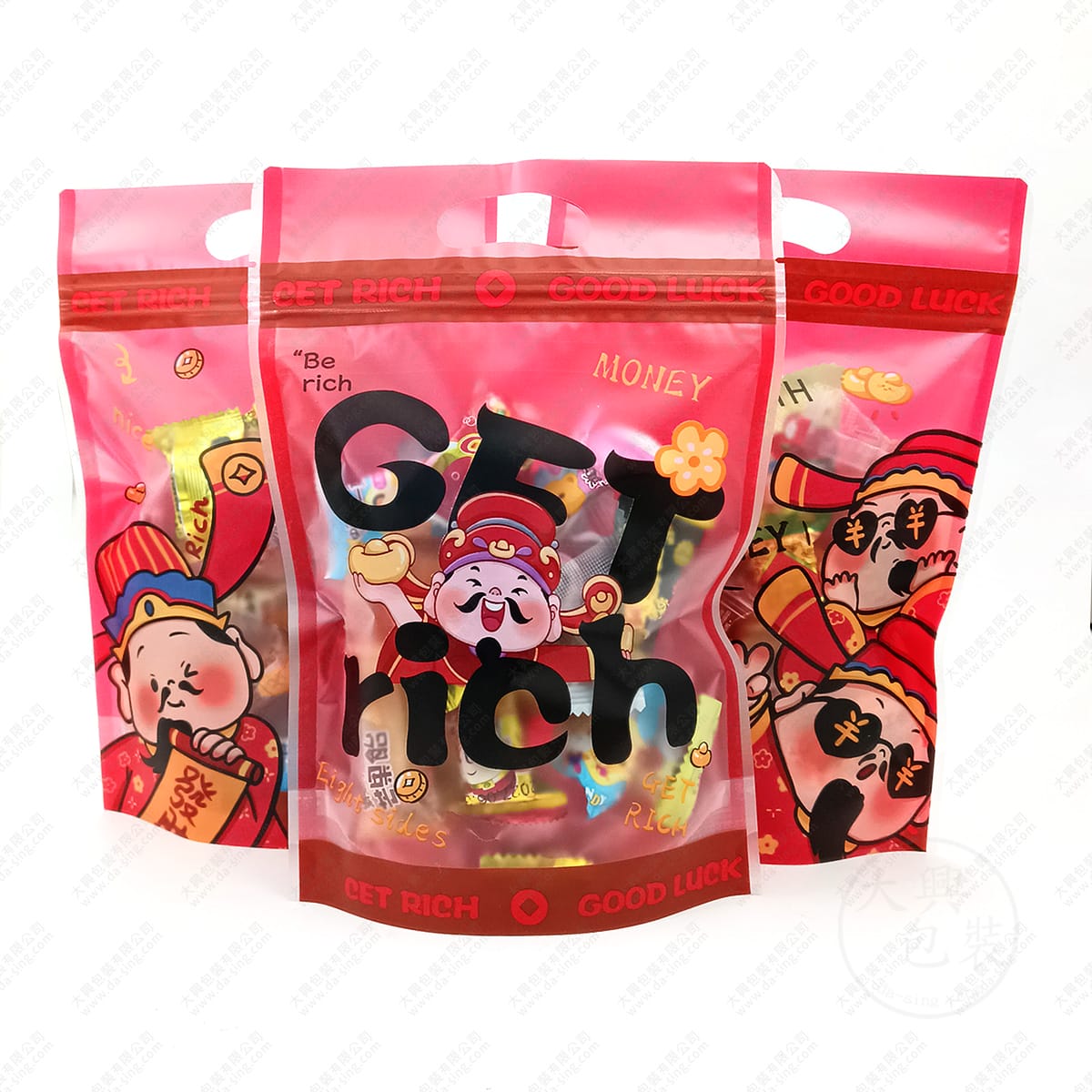 手提財神爺新版(3合1)夾鏈立袋