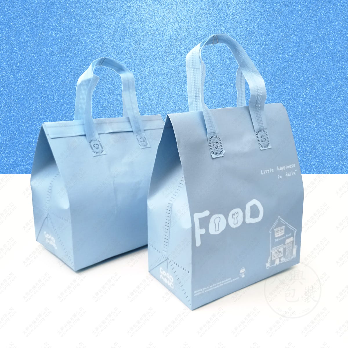 海燕藍鋁箔保冷袋-雙面展示