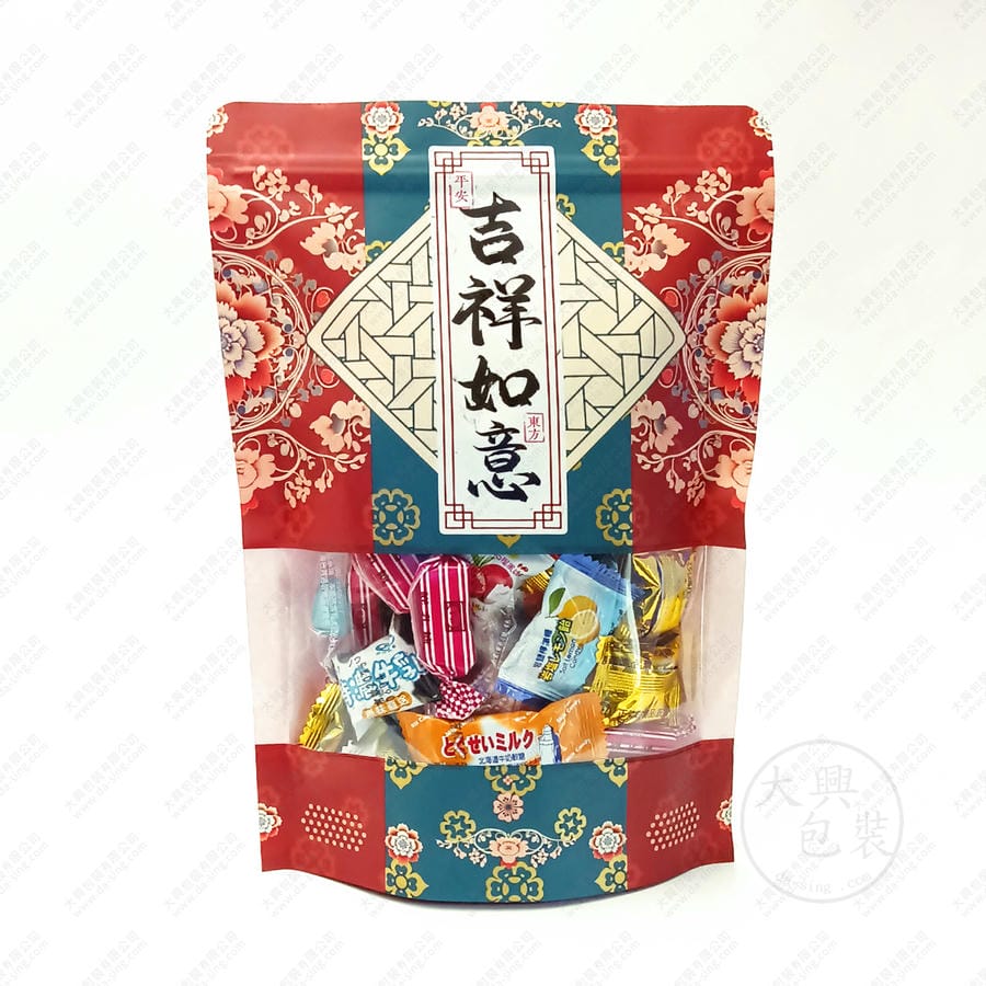 吉祥如意開窗夾鏈立袋