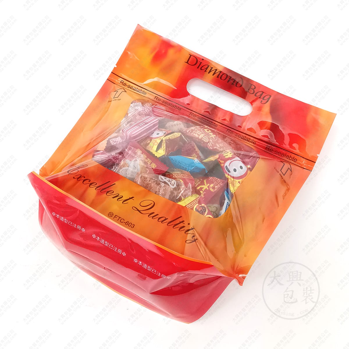 DS-603 鑽石型(小)手提夾鏈立袋