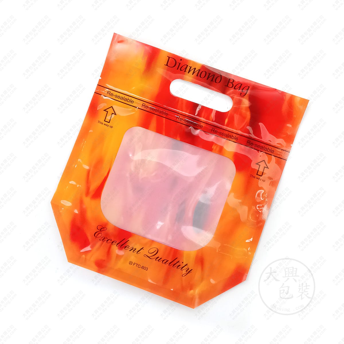 DS-603 鑽石型(小)手提夾鏈立袋